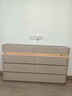 印象斑斓斗柜卧室烤漆床尾收纳柜现代简约超薄轻奢四五八斗柜抽屉储物柜 1.4m/香槟灰烤漆+LED灯/八斗 实拍图