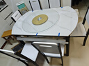 晨巢 岩板餐桌 实木餐桌椅组合现代简约可伸缩折叠吃饭桌子餐厅家具 黑白框架亮光雪山白-205木椅 1.35米一桌六椅-12MM岩板厚度 实拍图