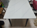全品屋岩板餐桌家用4-6人小户型桌椅组合长方形现代简约吧台吃饭大桌子 【12MM厚】哑光雪山白 送货入户 120cm 【宽70CM】单桌子 实拍图