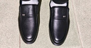 稻草人秋冬款保暖商务休闲鞋男士头层牛皮鞋男正装鞋豆豆鞋 黑色加绒 43 实拍图