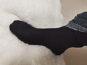 京东京造【美丽诺羊毛】男式40%羊毛袜子男冬季吸湿保暖防臭 黑色 实拍图
