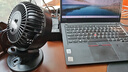得力（deli）USB桌面风扇迷你轻音小电扇家用卧室学生宿舍办公室台式桌面扇台夹扇 黑 实拍图