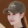 妧锦帽子女秋冬季新款棒球帽女士洋气减龄时尚帽子加厚毛茸茸鸭舌帽 咖啡色 实拍图