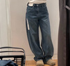 优衣库女装男装宽松廓形牛仔裤/弯刀镰刀裤子479000 482280 479000/67海蓝色 27 /160/68A 实拍图