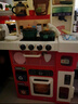 Eve Stone SPECIAL GIRL LIKE YOU玩具女孩厨房玩具3-6岁套装仿真厨具做饭煮饭过家家5儿童新年礼物 尊享版122cm+饮水机+制冰机红色 小厨房4岁男女孩6-12宝宝1到3 实拍图