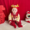 优奇婴儿衣服宝宝过年衣服拜年服红色棉服加厚冬季连体衣新生儿周岁服 红色刺绣年服【不含配饰】 80cm 实拍图