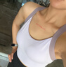 浪莎高强度运动内衣女防震大胸瑜伽背心一体式跑步健身文胸罩 紫色S 实拍图