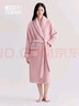 红豆（Hodo）珊瑚绒睡袍女抗静电情侣长款睡衣秋冬加厚保暖男士新款家居服浴袍 女士粉紫 L 实拍图