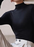浪莎半高领春秋款基础打底衣女长袖内搭修身高弹柔软贴身打底衫 实拍图