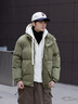 马克华菲外套男冬季加厚棉衣复古假两件袄子男士面包服羽绒棉服 军绿色 L 实拍图