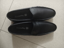 蜘蛛王男士皮鞋春秋新透气软底商务一脚蹬休闲豆豆鞋男 22731 黑色 44 实拍图