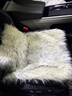 齐选汽车坐垫冬季毛绒保暖仿羊毛座套加热车内坐垫三件套车内用品实用 白毛尖【腰枕五件套】 实拍图