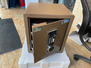 虎牌保险柜家用小型床头保险箱办公财务专用 密码指纹WIFI远程全钢防盗可入墙固定入衣柜保管箱 45cm高 咖色（三层） 密码款(密码+钥匙) 实拍图