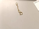 周六福（ZLF）圣诞礼物黄18K金项链延长链玫瑰金链子彩金链条可调节O字链配件T 4.5cm -0.15g-黄 实拍图