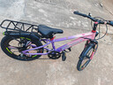 凤凰山地自行车男女变速山地车碟刹青少年儿童自行车学生单车 星际 粉紫【铝架】7速+后座车灯+三刀 20寸【适合125-160cm】 实拍图