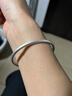 臻汇银999足银古法银手镯女素圈时尚磨砂款新年生日礼物送妈妈女友长辈 实拍图
