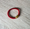 红色年轮 黄金戒指男女款足金路路通本命年红绳转运珠戒指送礼指环尾戒指 生日礼物送女友 红绳款约0.22g M码 实拍图