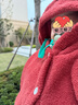 OAK FAMILY婴儿斗篷外出防风秋冬季宝宝披风挡风保暖儿童外套 红色 90 cm 【推荐身高78-90cm】1-2岁 实拍图