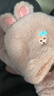 浩冠 可爱毛茸茸手套女冬季少女韩版翻盖露指毛绒保暖加绒学生 白色 均码 实拍图