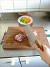 双枪乌金檀木整木菜板 百年龄砧板家用切菜案板抗菌实木菜板50*33*3 实拍图