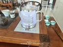 茶会友全自动上水电热水壶 茶台烧水壶 电茶壶煮泡茶家用办公一体茶桌嵌入式茶具电茶炉套装 1L 轻奢银-底部上水消毒款（37*20cm） 实拍图