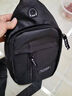 【运动腰包】跑步包男休闲斜挎包手机包防泼水健身包 黑色 实拍图