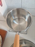 双枪奶锅316L不锈钢婴儿宝宝辅食小奶锅汤锅雪平蒸锅加厚 20cm 实拍图
