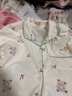 都市丽人【婴儿棉防螨抑菌】100%纯棉女士睡衣女长袖长裤家居服可外穿M 实拍图