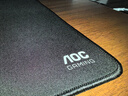 AOC电竞游戏鼠标垫中小号300*250*4mm加厚锁边办公键盘电脑书桌垫 黑色粗面 M200 控制版 实拍图