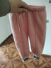 嘟嘟家女童加绒裤子冬装儿童冬季保暖长裤男童加厚休闲裤宝宝运动裤冬款 粉红色 100 实拍图