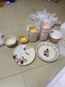 迪士尼陶瓷餐具套装高颜值复古奶油健康碗筷家用防滑可微波耐高温 复古米妮8寸深盘 1个 实拍图