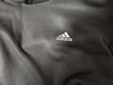 adidas情侣加绒加厚宽松连帽长袖套头卫衣男女秋冬阿迪达斯轻运动 碳黑   L 实拍图