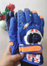 牧萌儿童手套滑雪手套男童骑行防水小孩玩雪卡通保暖手套 宝蓝色 XL 实拍图