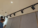 鑫汐LED射灯商用免布线免打孔可粘墙壁轨道灯带插头移动插电COB聚光 5个30w灯黑壳中性光+轨道+胶+线 实拍图