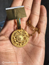 汉秀黄金八宝罗盘吊坠足金新款圆形镂空情侣款项链生日礼物送老婆女友 八宝罗盘大款 金重约7.02克预售 实拍图