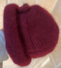 啄木鸟帽子女中老年人妈妈冬季新款保暖老人奶奶秋冬天老太太针织毛线帽 枣红色【帽子】 均码高弹/加绒加厚 实拍图