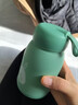 【京东物流送货上门】萌萌兔卡通水杯女牛奶玻璃杯创意便携杯子 绿色萌萌兔 330ml 1只 实拍图
