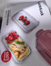 乐扣乐扣（LOCK&LOCK）玻璃保鲜盒套装耐冷耐热冰箱保鲜便当盒 可微波餐盒蓝色2件套 实拍图