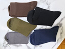 蕉内（Bananain）银皮301S袜子男士商务休闲精梳棉10A抗菌防臭秋冬船袜短中长筒5双 【长筒】纯黑*5 均码 实拍图
