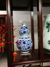 loyo景德镇花瓶青花瓷摆件瓷器工艺品新中式仿古陶瓷博古架装饰品瓷瓶 缠枝莲葫芦瓶+匠心打造 实拍图