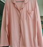 浪莎睡衣女夏季可外穿纯色长袖宽松休闲大码家居服套装 粉色【开衫款 四季可穿】 L 实拍图