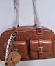 南风Chio2nd桑巴酒廊枕头包包女包秋冬复古波士顿包通勤手提单肩包 【棕色】桑巴酒廊枕头包 实拍图