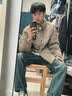 班尼路S&K90绒美式冬季新款羽绒服男士宽松大码立领加厚保暖情侣外套男 卡其色 XL 实拍图