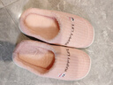 小熊兔子卡通棉拖鞋家用室内厚底棉拖鞋女保暖防滑毛毛拖鞋踩屎感 粉红色 38-39 【适合37-38】 实拍图