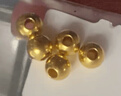 喜上眉梢足金999重工古法金珠散珠3D硬金光面磨砂黄金转运珠圣诞节礼物女 1g【4mm重版光珠五颗】 实拍图