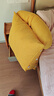 名创优品靠背护腰靠垫靠枕 可拆洗沙发靠枕床靠枕腰部靠垫 姜黄色 含枕芯 50cm*60cm【带头枕】 实拍图