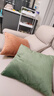京东京造棉花糖抱枕 超柔棉棉绒沙发床头客厅办公室腰靠枕垫苔藓绿45x45cm 实拍图