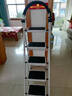 熊居 梯子家用折叠室内楼梯人字梯多功能加厚碳钢步梯爬梯便携 升级安全卡扣*白色五步梯 实拍图