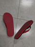 hippobloo河马泰国进口乳胶人字拖男女舒适防滑橡胶凉拖鞋海边沙滩ins潮拖 红黑红 39 (泰10) 实拍图