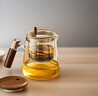 天喜飘逸杯泡茶壶一键茶水分离杯家用2024新款耐热玻璃内胆泡茶杯茶具 【透明】木璃飘逸壶650ml 实拍图